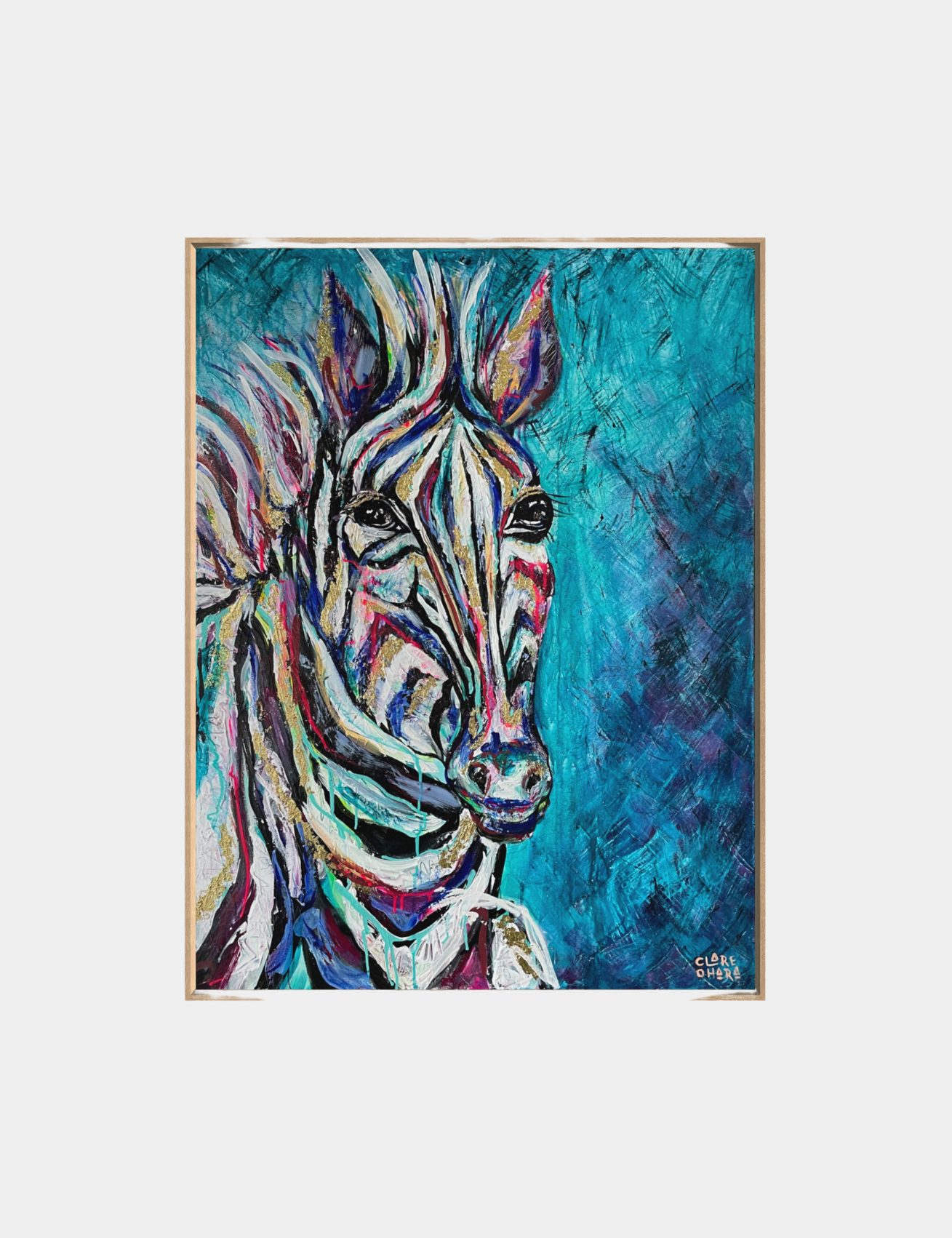 Zara The Zebra - Clare O'Hara Australian Contemporary Artist - Art to Make You Smile