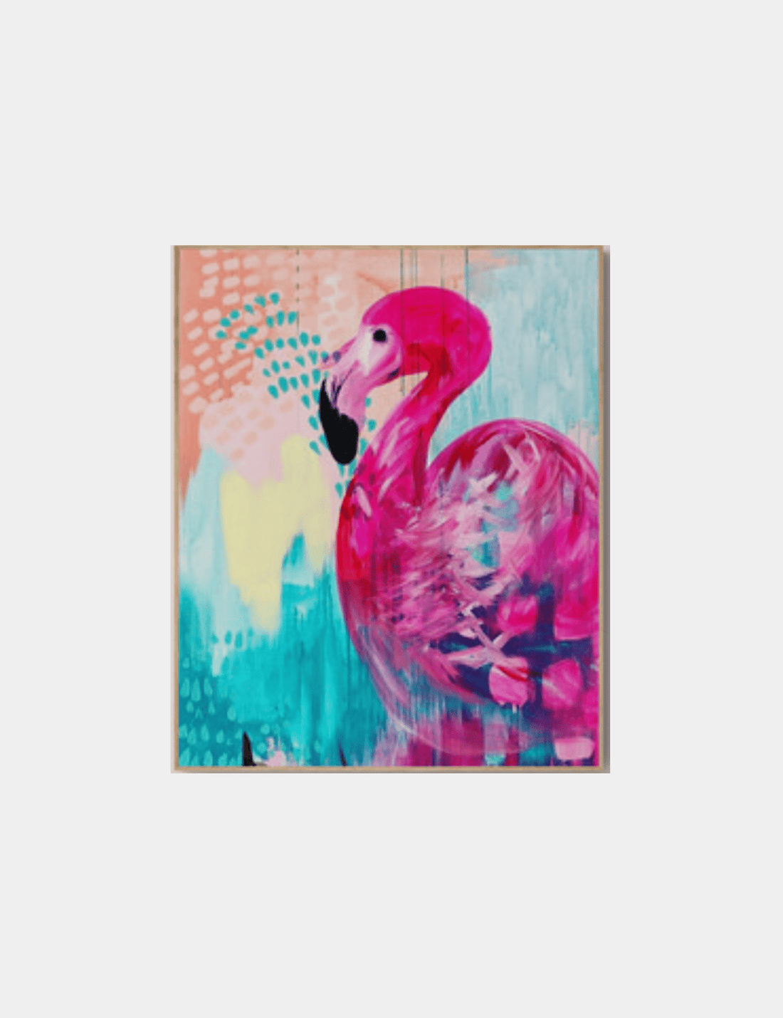 Florence The Flamingo - Clare O'Hara Australian Contemporary Artist - Art to Make You Smile