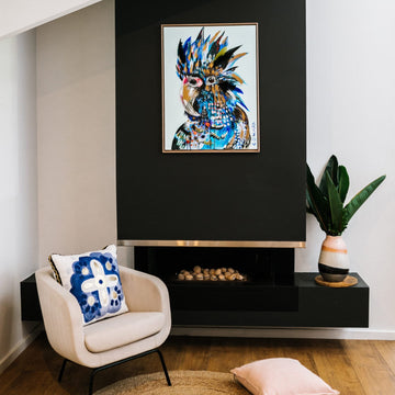 Blue The Cockatoo - Clare O'Hara Australian Contemporary Artist - Art to Make You Smile