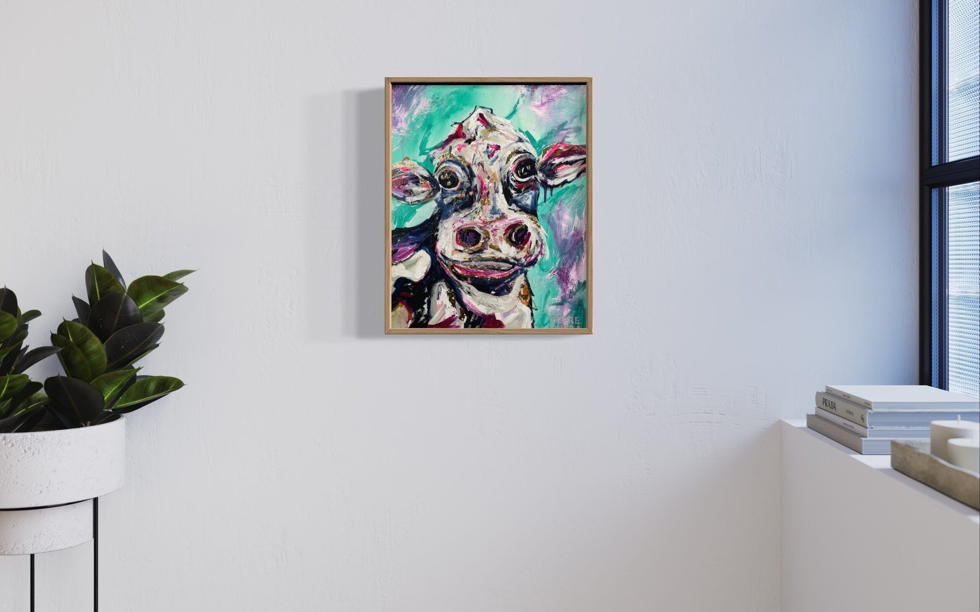 Connie The Cow - Original -Clare O'Hara Australian Contemporary Artist - Art to Make You Smile