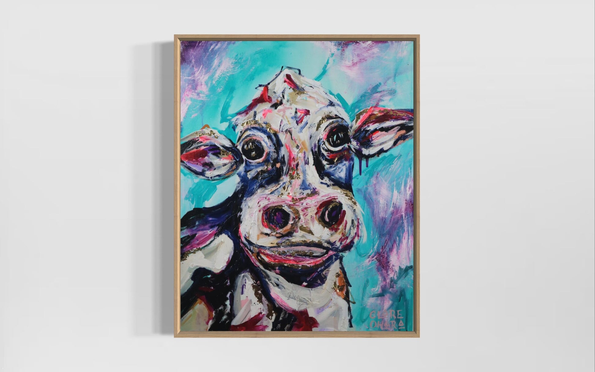 Connie The Cow - Original -Clare O'Hara Australian Contemporary Artist - Art to Make You Smile