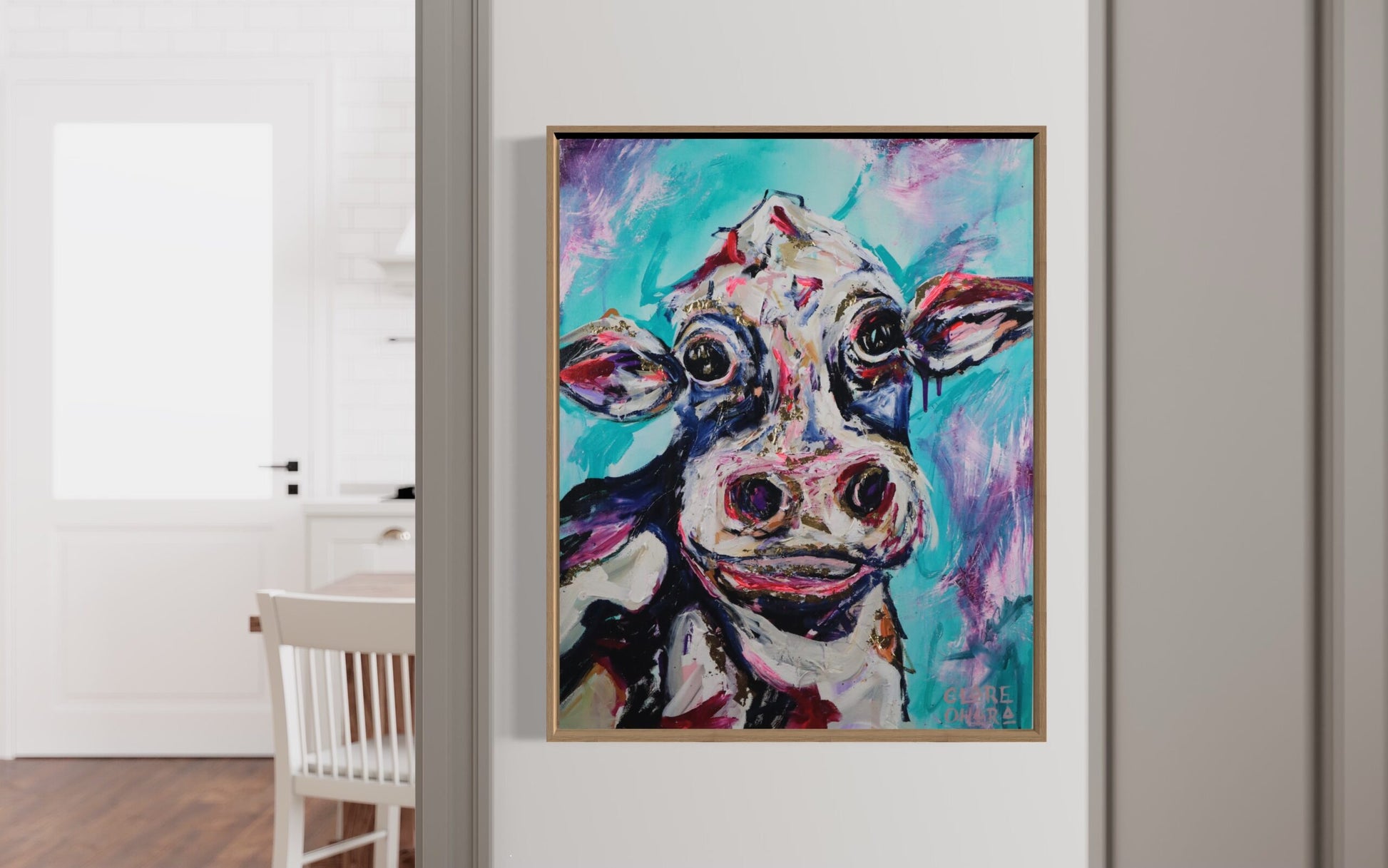 Connie The Cow - Original -Clare O'Hara Australian Contemporary Artist - Art to Make You Smile