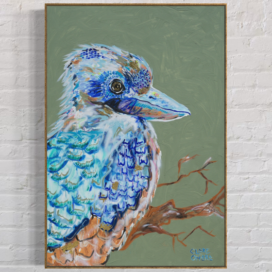 Olive The Kookaburra- Clare O'Hara Australian Contemporary Artist - Art to Make You Smile
