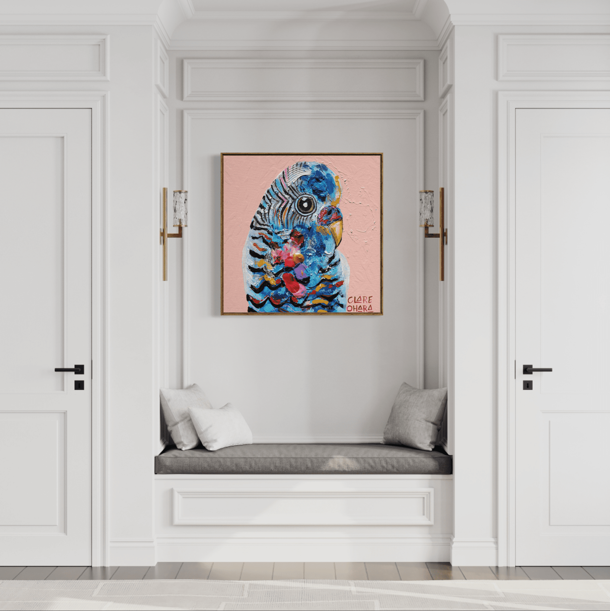 Bella The Budgee - Clare O'Hara Australian Contemporary Artist - Art to Make You Smile