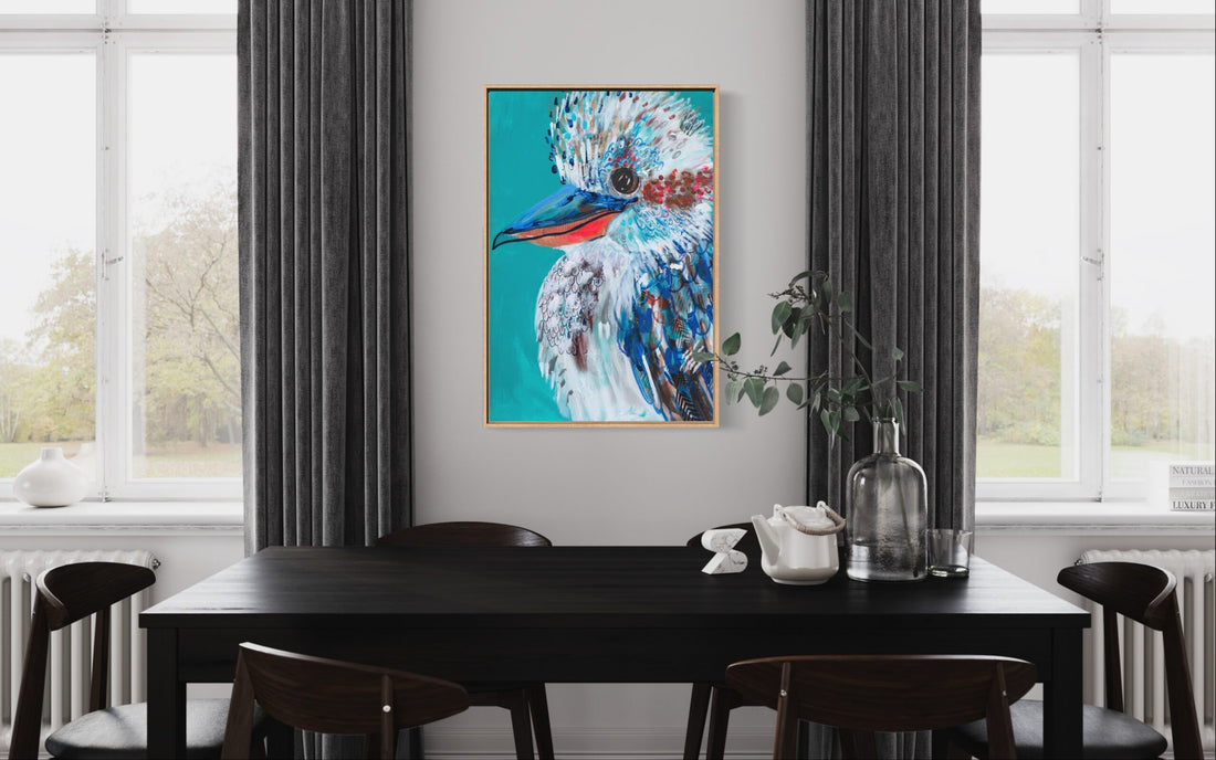 Karl The Kookaburra - Clare O'Hara Australian Contemporary Artist - Art to Make You Smile