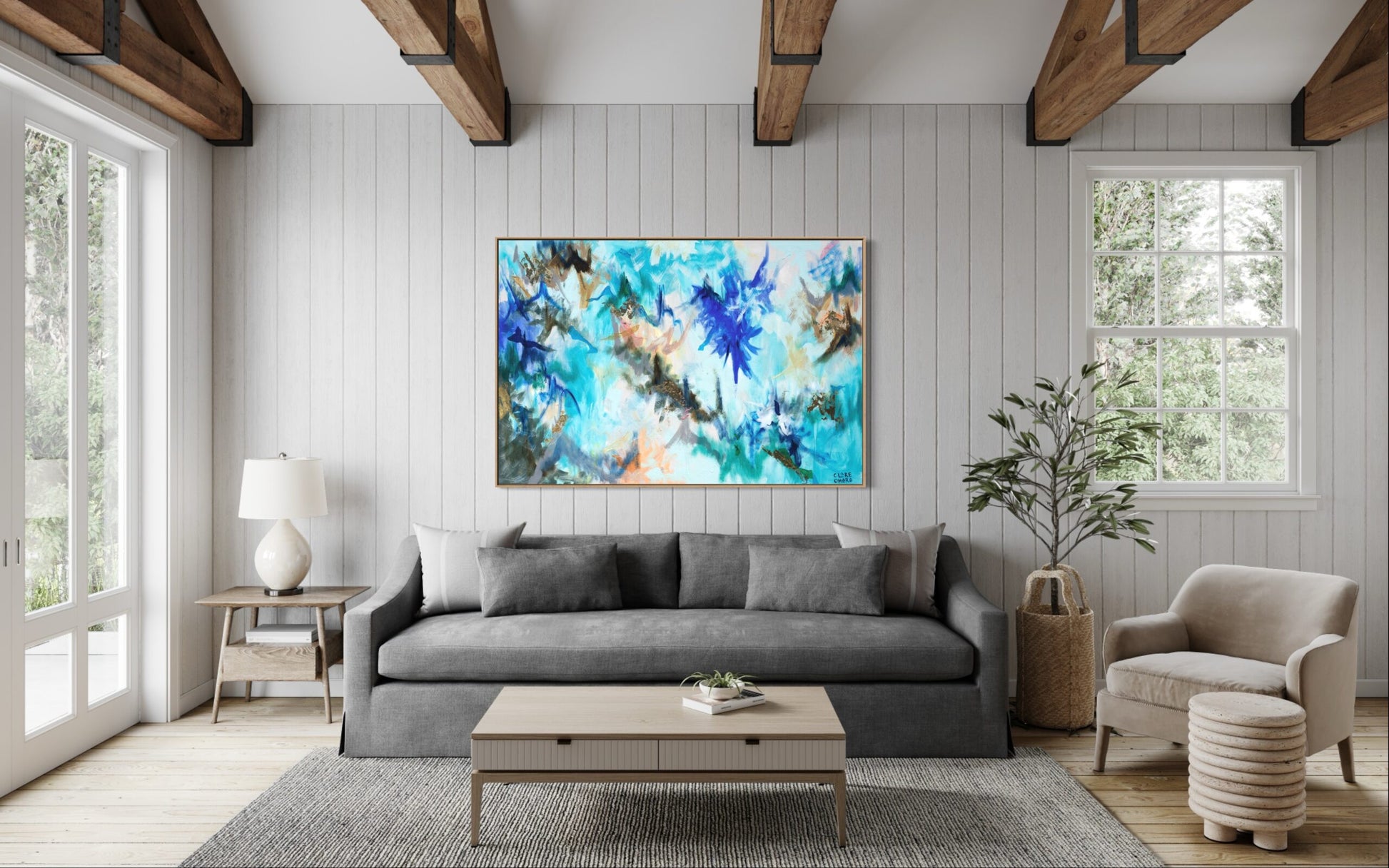 Feeling Blue - Clare O'Hara Australian Contemporary Artist - Art to Make You Smile