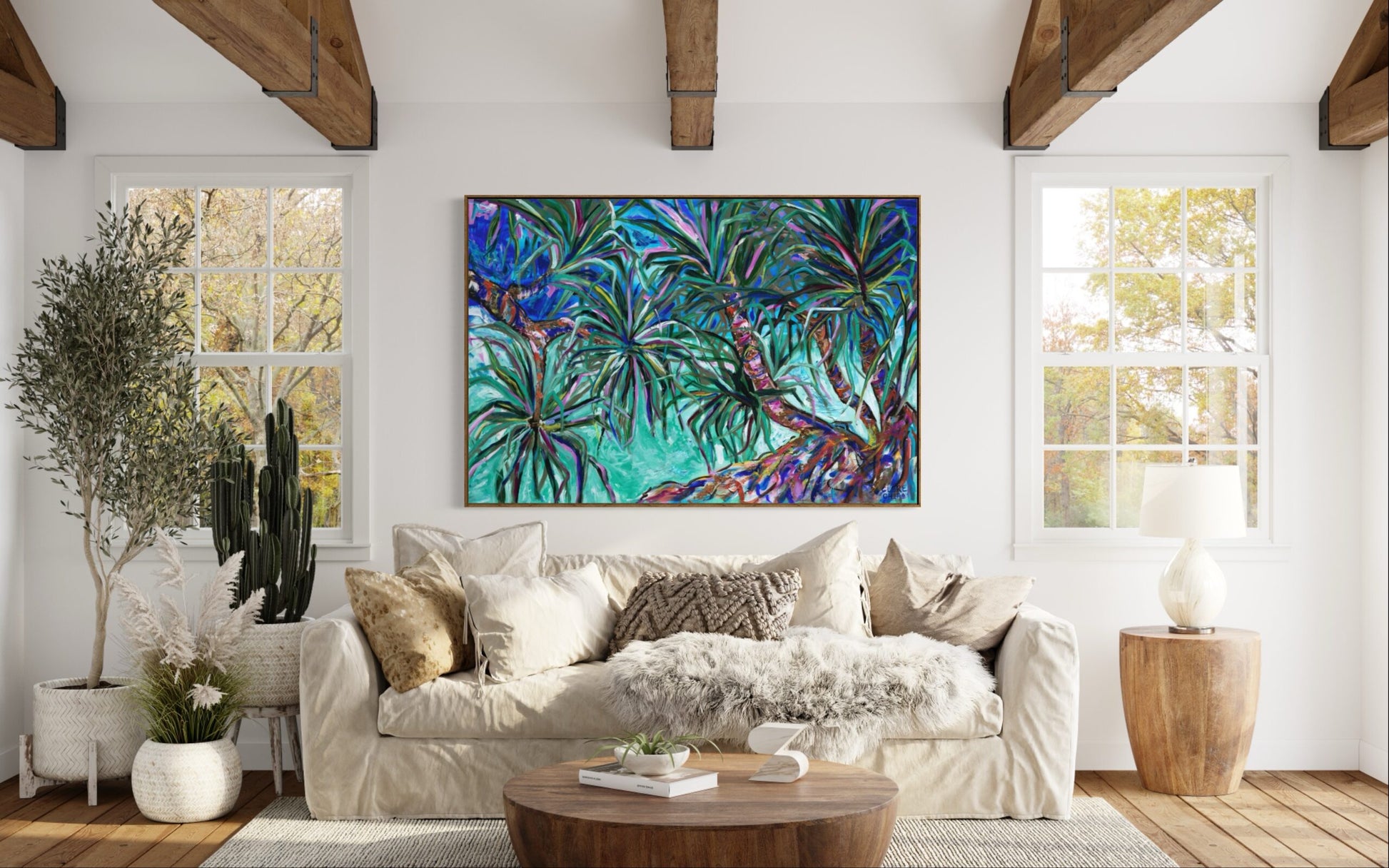 Pandanus Escapes - Clare O'Hara Australian Contemporary Artist - Art to Make You Smile