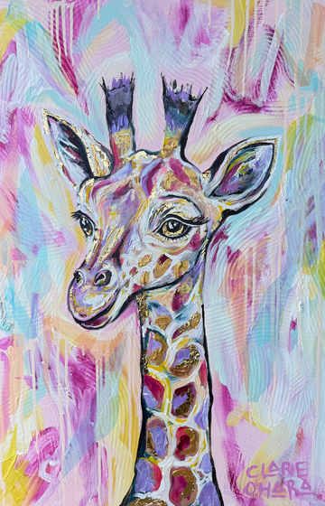 Mia the Giraffe - Canvas Print