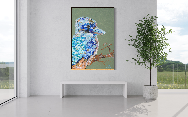 Olive The Kookaburra- Clare O'Hara Australian Contemporary Artist - Art to Make You Smile