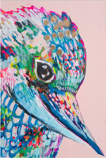 Leisha The Kookaburra - Clare O'Hara Australian Contemporary Artist - Art to Make You Smile